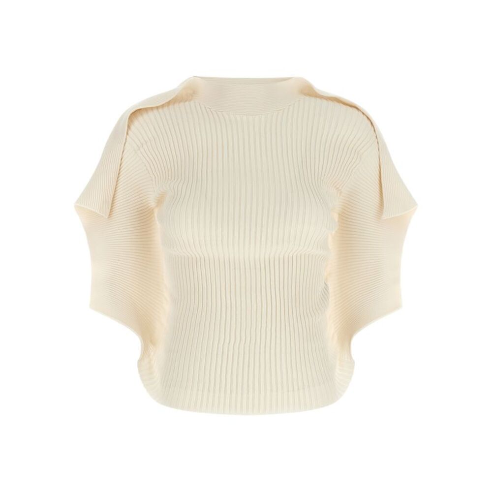 Issey Miyake White Polyester Shortsleeve Women's Shirt